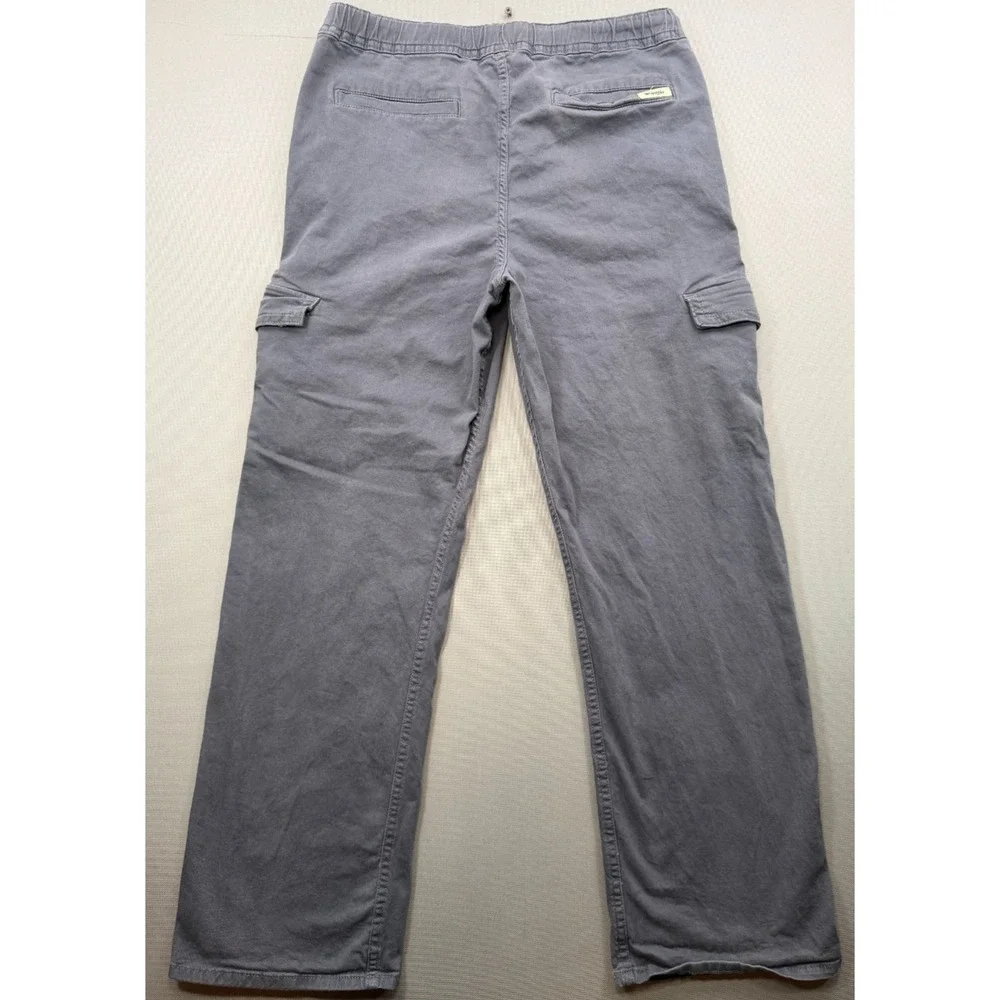 Wrangler Stretch Elastic Waist Cargo Pants Grey Drawstring Boys | Youth XXL 18